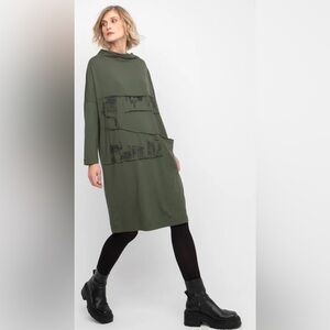 Ozai N Ku “Odette” amazing like new “Military” green knit dress M online $232